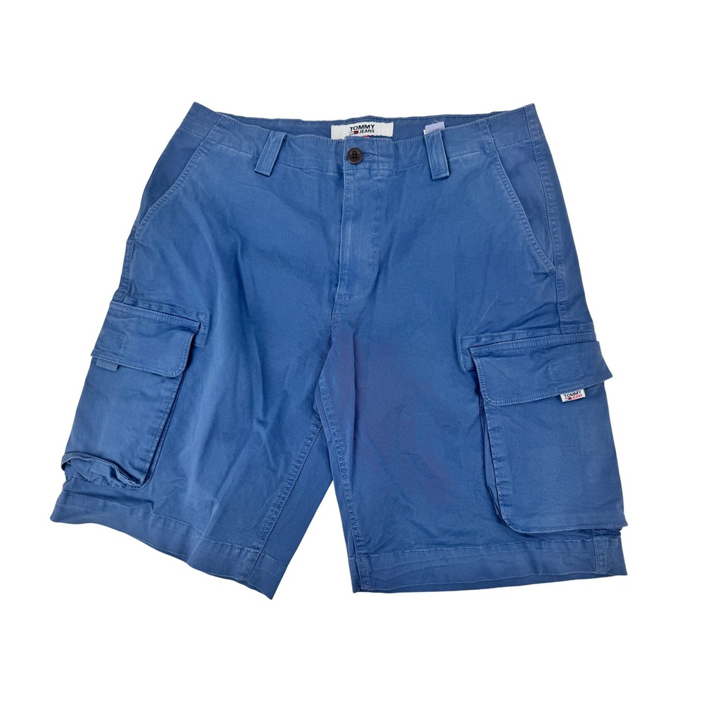 Tommy Hilfiger Cargo‎ Shorts Mens 32 Blue Cotton Stretch Utility Casual Summer
